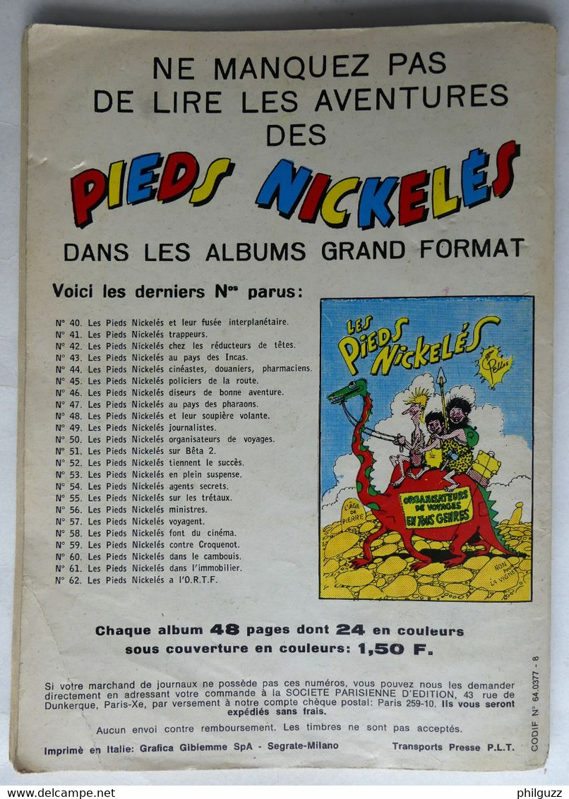 BD PETIT FORMAT N° 2 LES PIEDS NICKELES OLLE ! OLLE ! SOYONS GAIS 1968 - Pieds Nickelés, Les