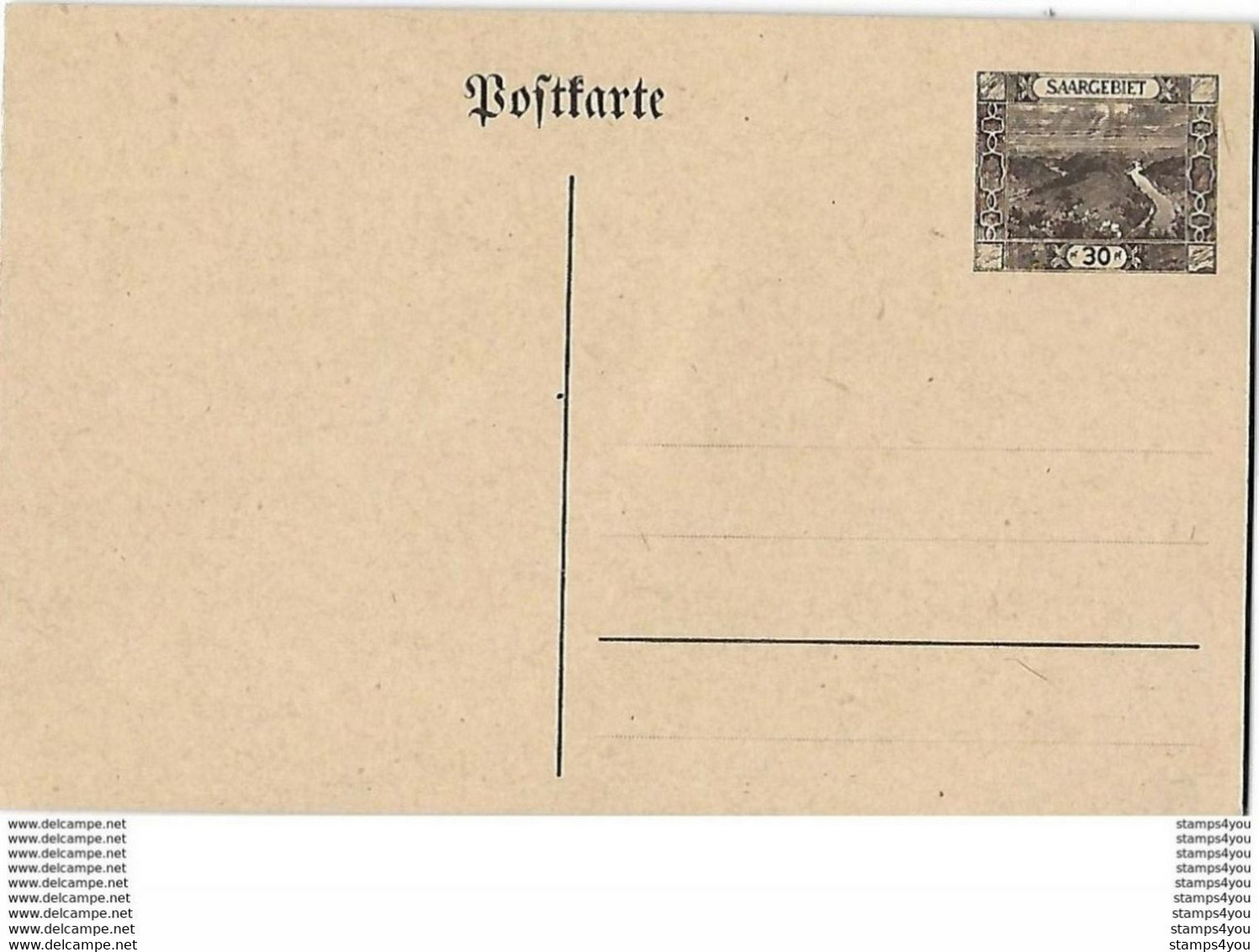 138 - 36 - Entier Postal Neuf 30  Saargebiet - Ganzsachen