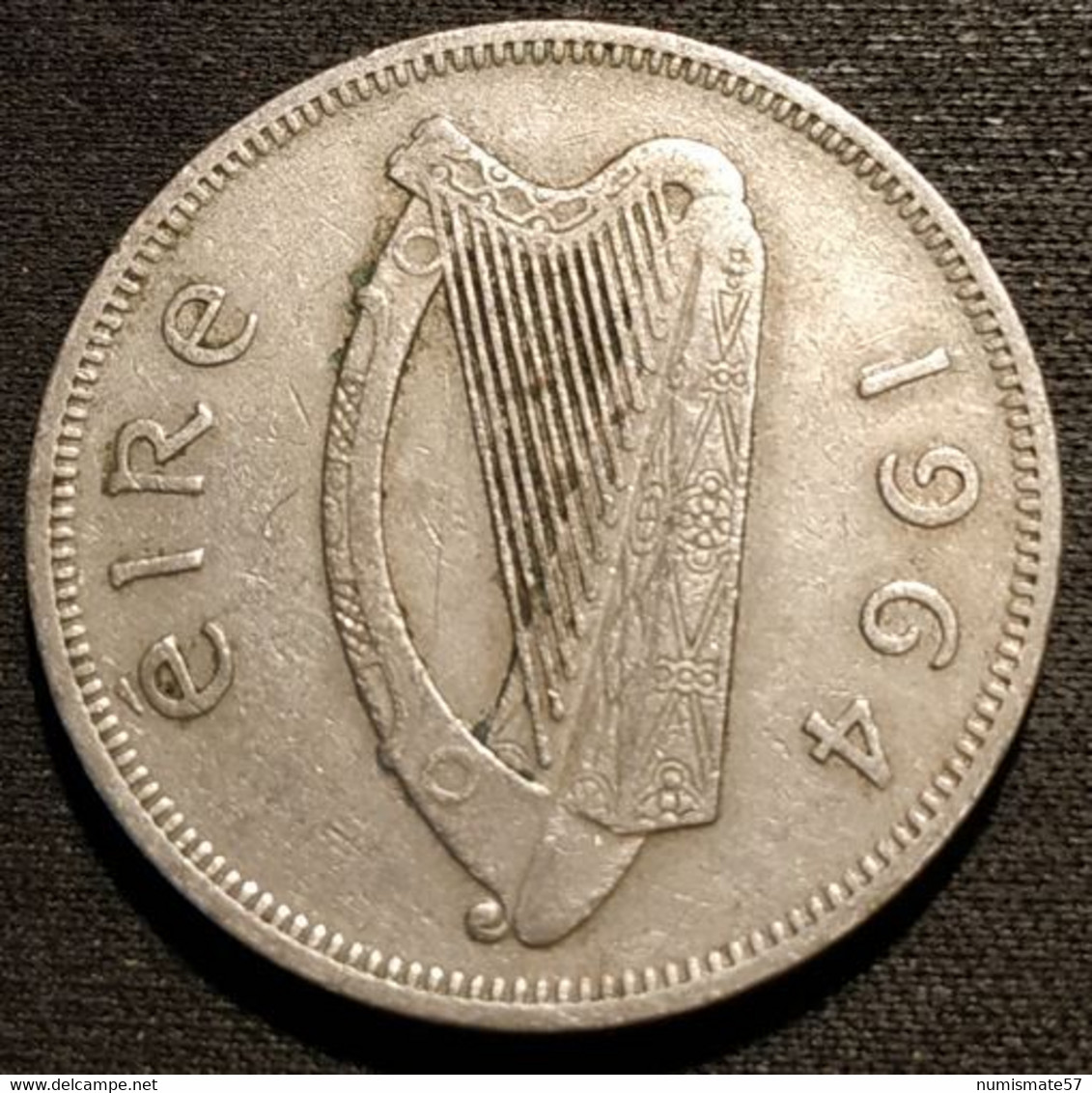 IRLANDE - EIRE - 1 Flóirin / 2 Scilling 1964 ( Contre-marque UVF - Ulster Volunteer Force ??? )  - KM 15a - IRELAND - Irlanda