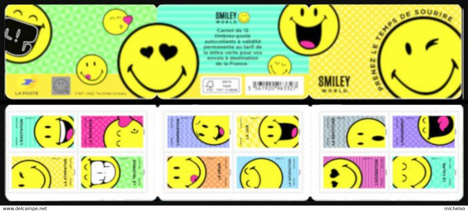 France 2022 - Carnet - Smiley Fête Ses 50 Ans ** - Ungebraucht