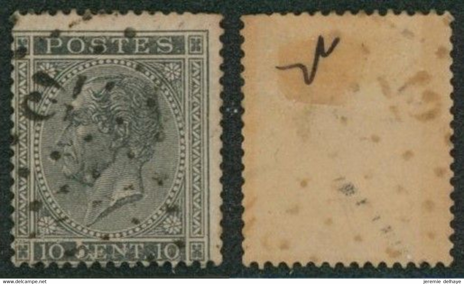 émission 1865 - N°17 Obl Pt 75 Cerfontaine - 1865-1866 Profil Gauche
