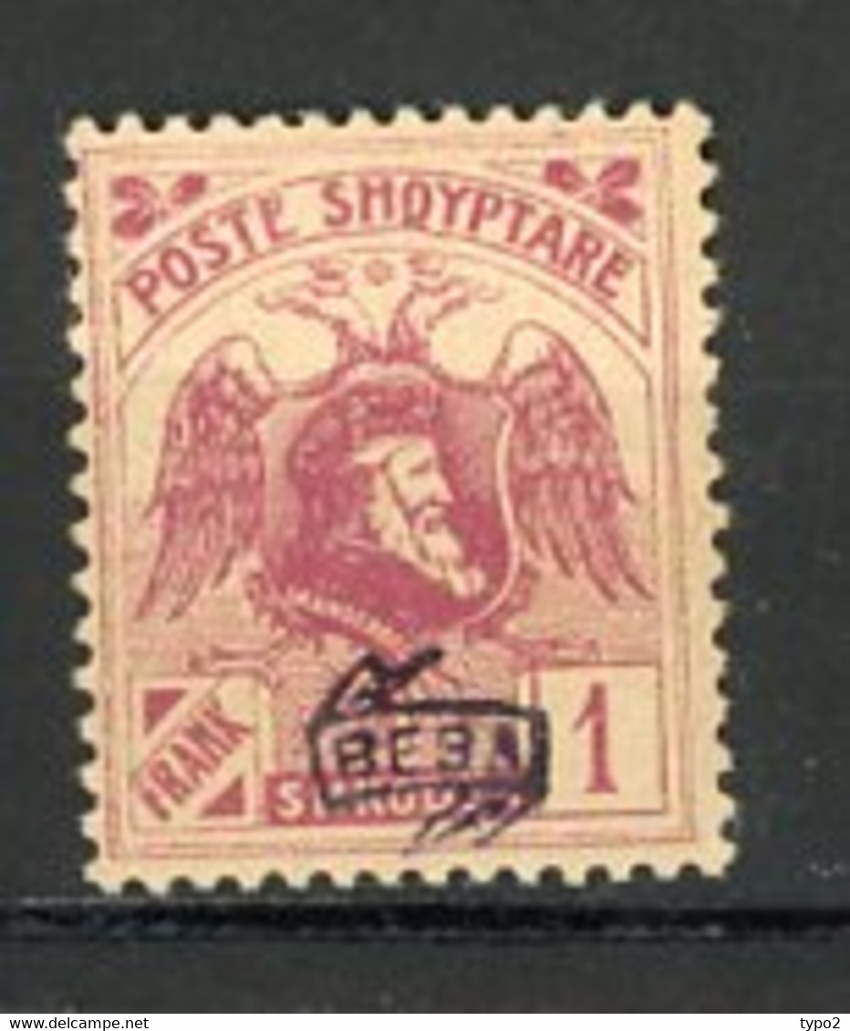 ALBA - 1921  Yv. N°  119   *  1f  Scander-Beg Surchargé BESA   Cote  8,5  Euro  BE  2 Scans - Albania