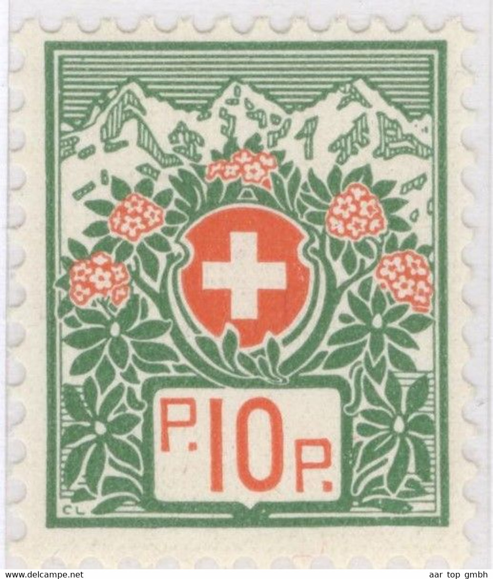 Schweiz Portofreiheit Zu#12Bz  Geriffelt ** Postfrisch Ohme Kontrollnummer Aus Sammlerbogen - Portofreiheit