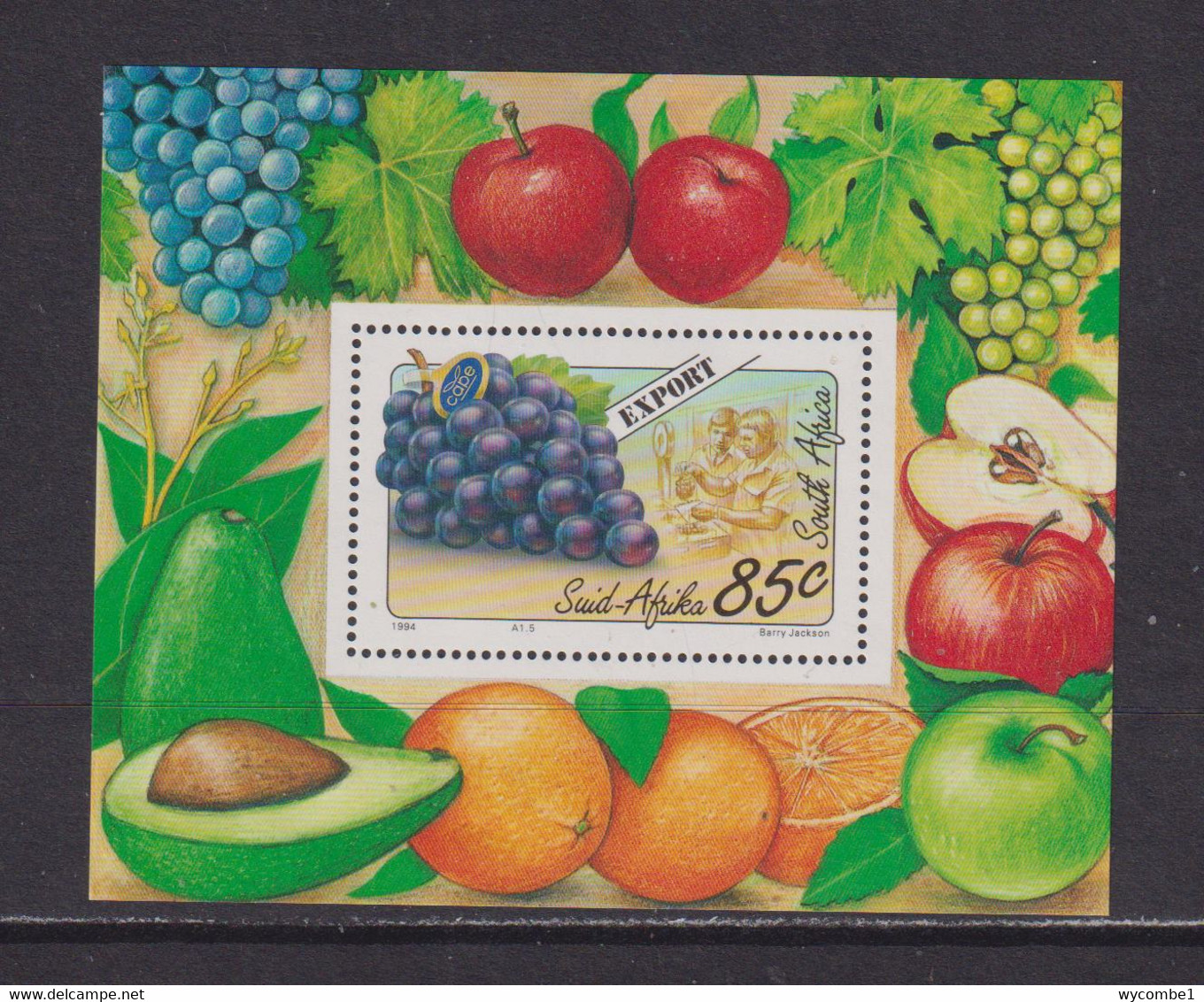 SOUTH AFRICA - 1994 Export Fruit Miniature Sheet Standard Post  Never Hinged Mint - Unused Stamps