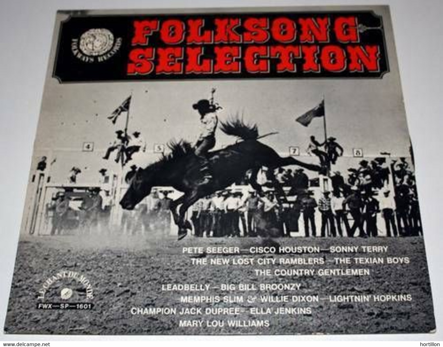 Disque LP 33 Tours Vinyle BLUES : Folksong Selection - Pete Seeger, Leadbelly, Big Bill Broonzy Lightnin' Hopkins - Blues