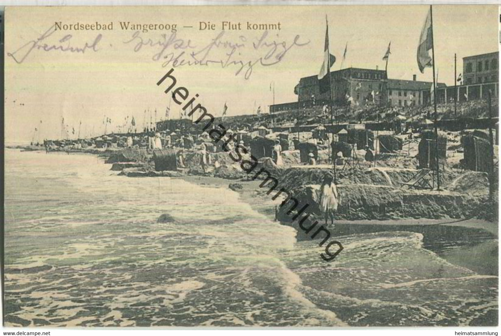 Nordseebad Wangerooge - Die Flut Kommt - Verlag Julius Simonsen Oldenburg - Wangerooge