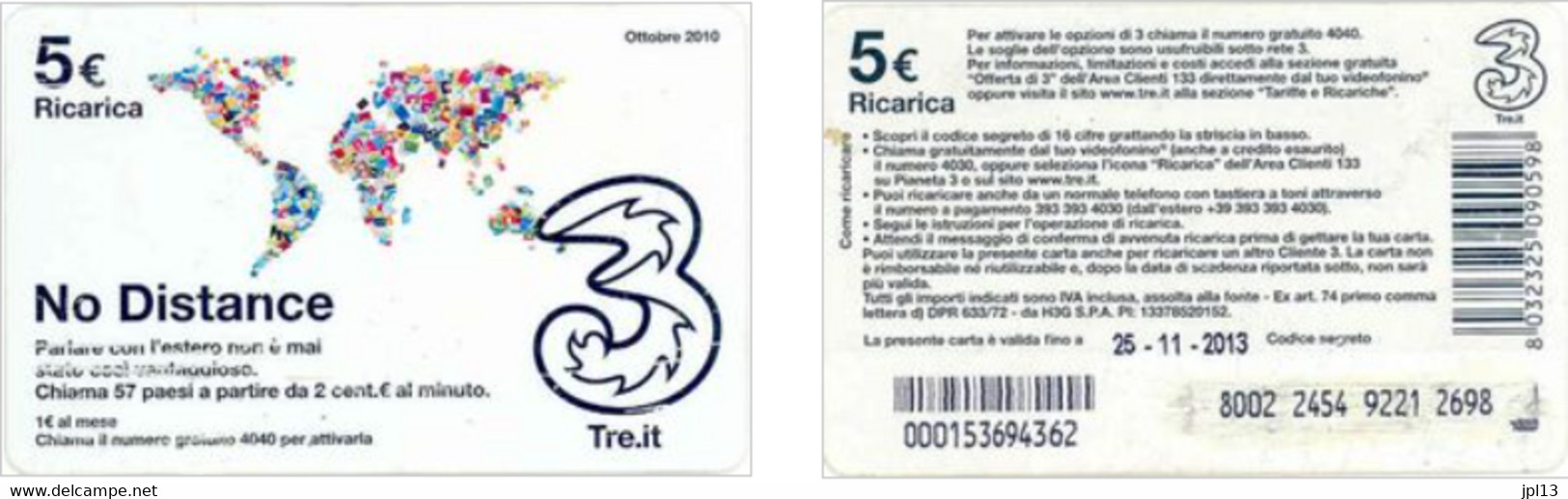 Recharge GSM - Italie - Tre - No Distance, Exp. 25 - 11 - 2013 - Other & Unclassified