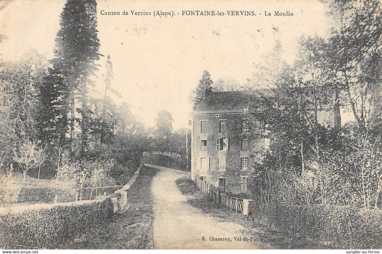 CPA 02 CANTON DE VERVINS FONTAINE LES VERVINS LE MOULIN - Autres & Non Classés