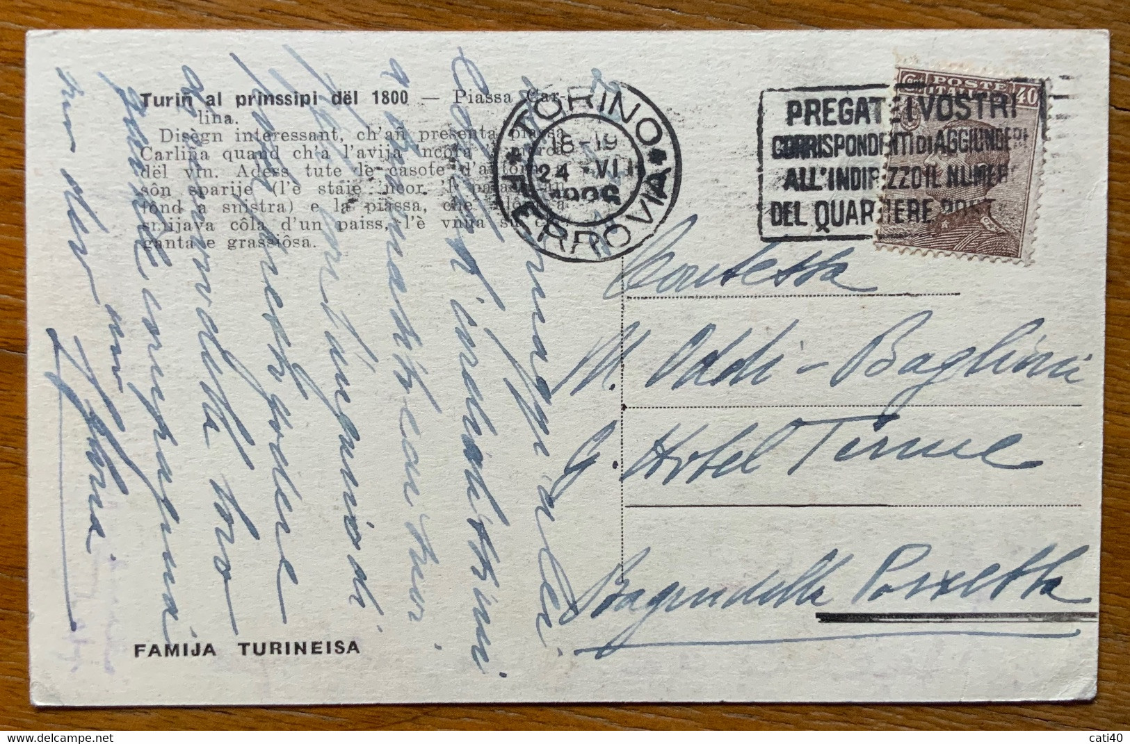 FAMIJA TURINEISA - TURIN AI PRINSSIPI DEL 1800 - VIAGGIATA  1928 - AA523 - Parks & Gärten