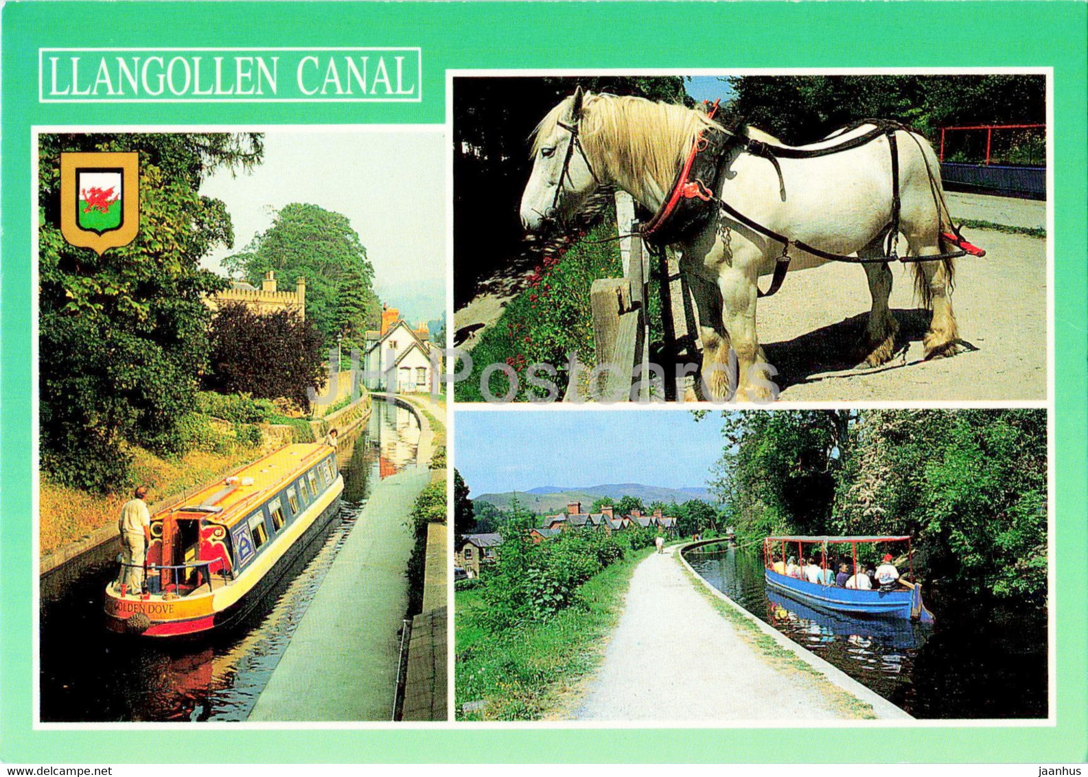 Llangollen Canal - Boat - Horse - Wales - United Kingdom - Unused - Denbighshire