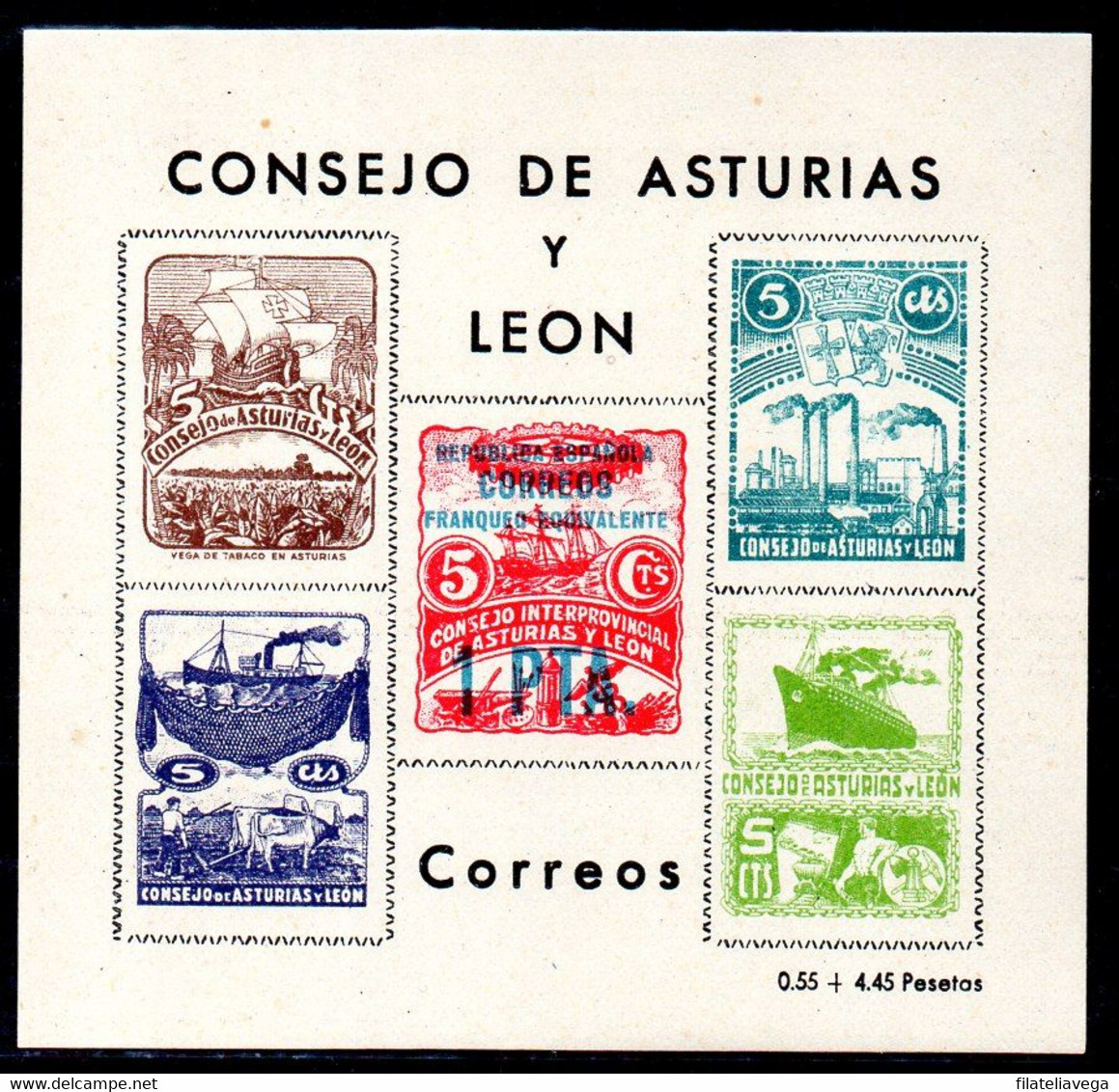 España Hoja Consejo De Asturias Y León - Asturien & Léon