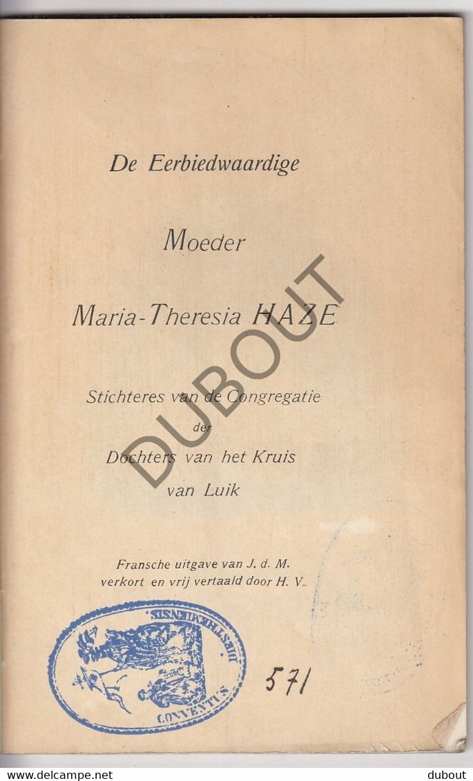 Luik/Liège - Hagiographie - Moeder Maria-Theresia Haze  (V1202) - Anciens