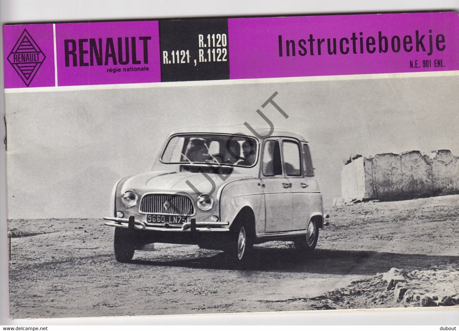 Renault - Reclameboekje/Instructieboekje Renault R1120/1122 - Jaren '60-'70   (V1203) - Sachbücher