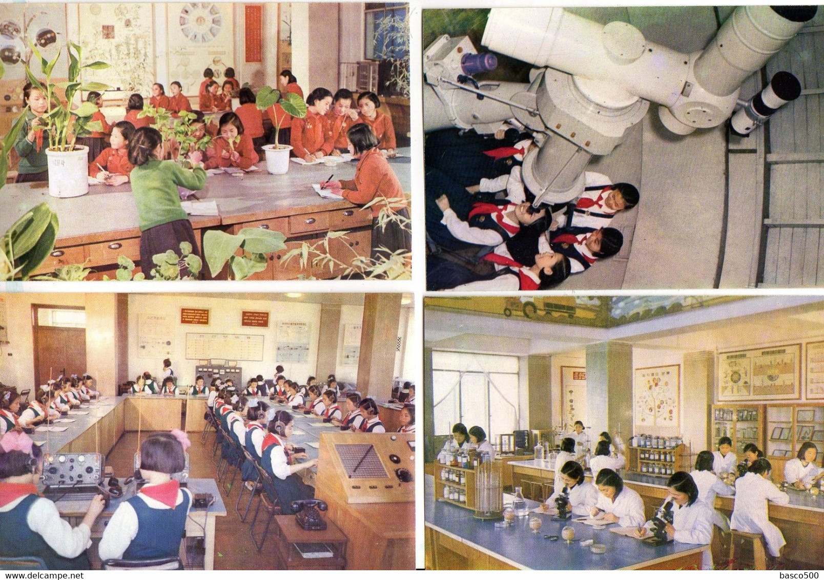 1972 PYONGYANG - Rare PALAIS Des ELEVES Et ENFANTS Folio 12 Cartes - Corée Du Nord