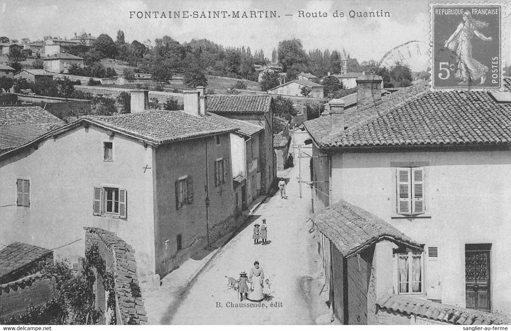 CPA 69 FONTAINE SAINT MARTIN ROUTE DE QUANTIN - Altri & Non Classificati