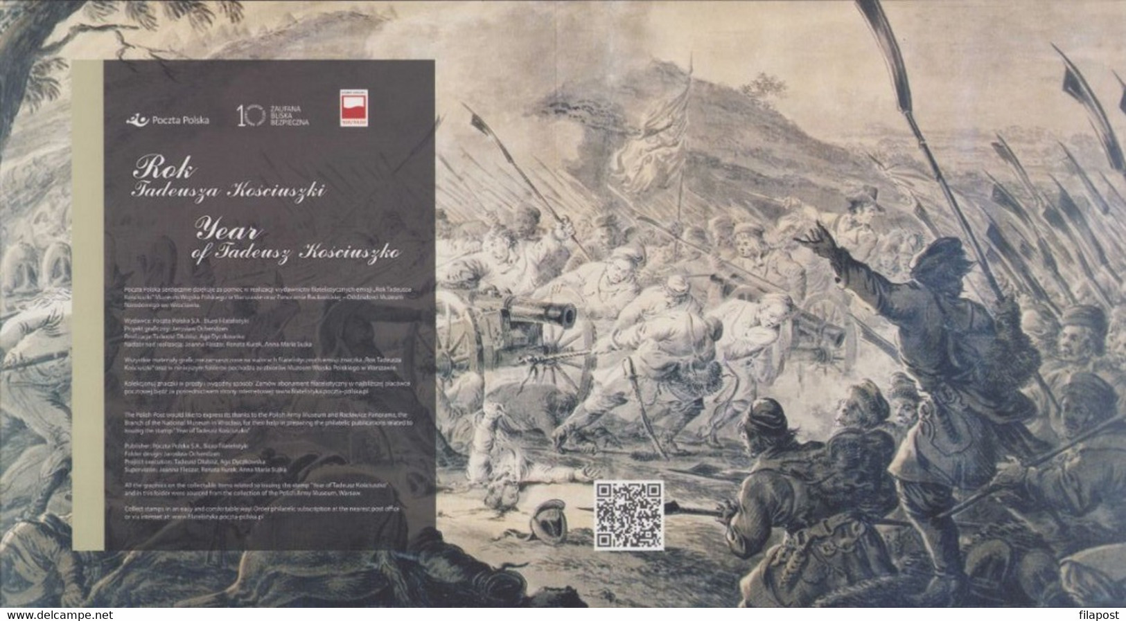 Poland 2017 Booklet With FDC And MNH** Stamp, The Year Of  General Tadeusz Kosciuszko Battle Of Raclawice - Booklets