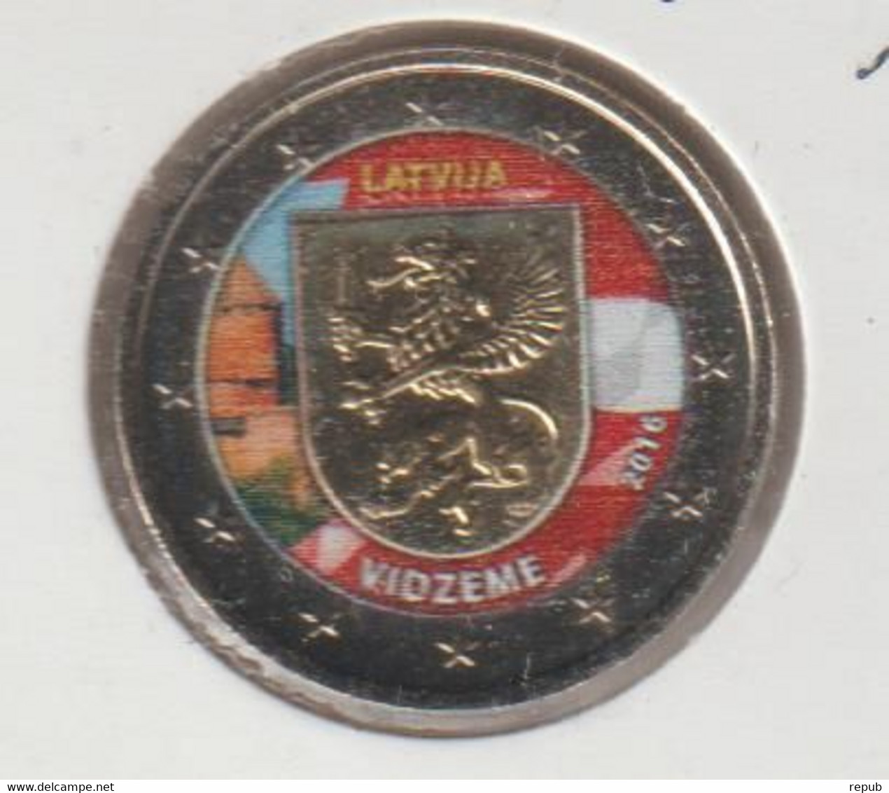 Lettonie 2016 2 Euro Vidzeme Colorisée - Letonia