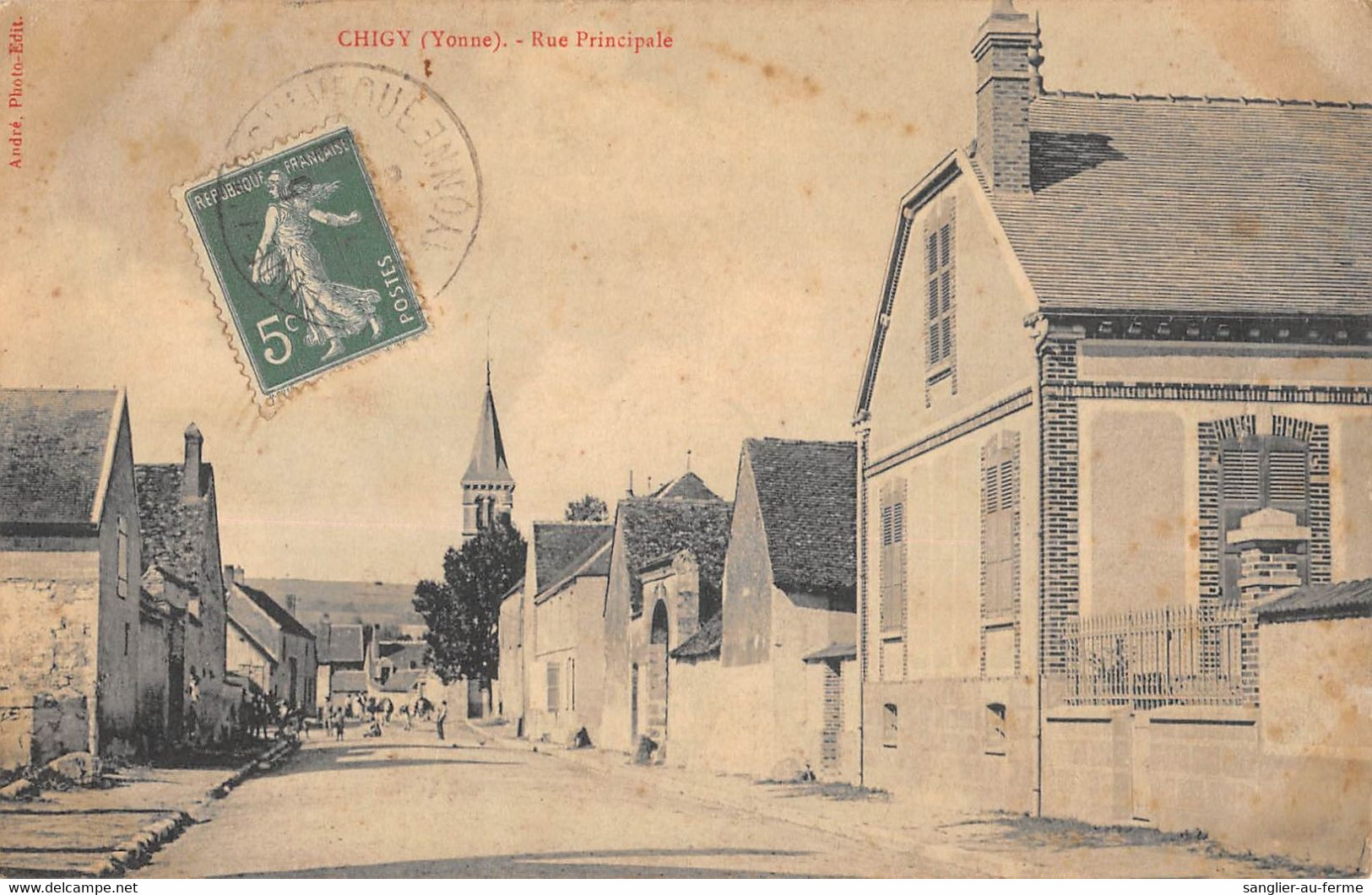 CPA 89 CHIGY RUE PRINCIPALE - Other & Unclassified