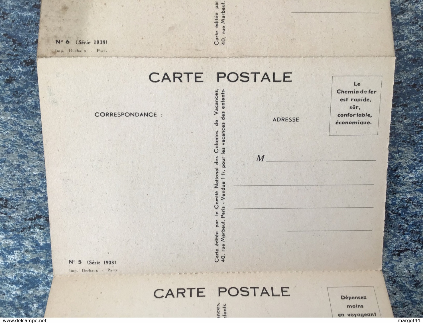 ANCIEN CARNET  DE CARTES  ILLUSTRATEUR GERMAINE BOURET  SÉRIE 1938  ( 10 cartes ) VOIR Photos