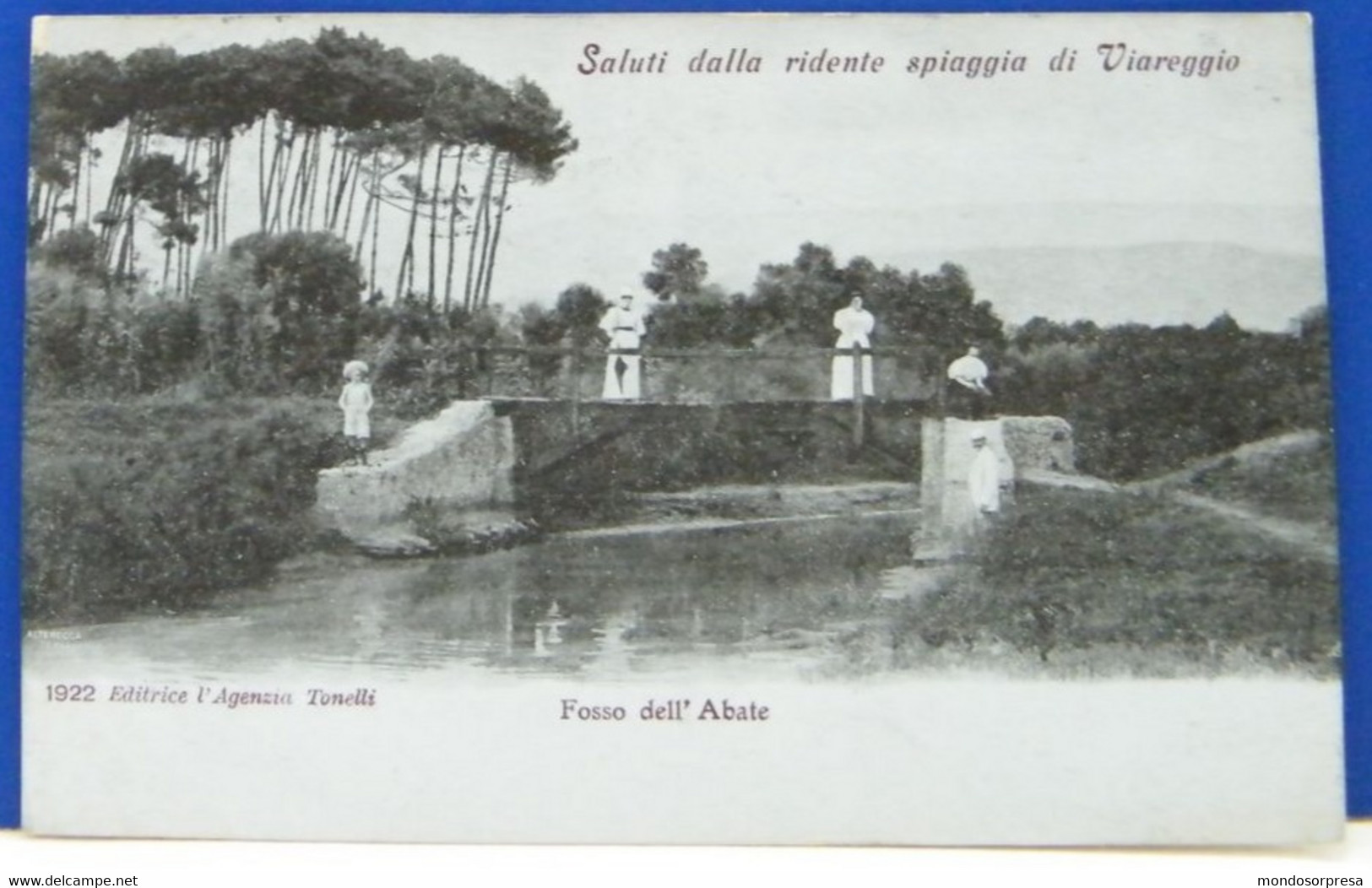 (V) VIAREGGIO - ANIMATA - FOSSO DELL' ABATE - SALUTI DALLA RIDENTE SPIAGGIA DI - VIAGGIATA 1909 - Viareggio