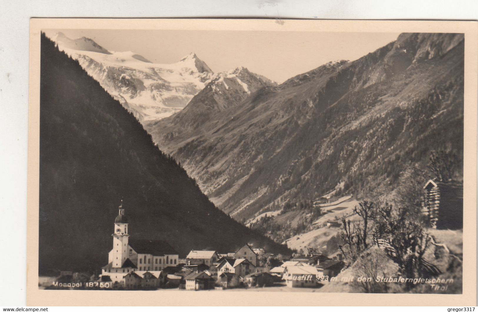 B2818) NEUSTIFT Mit Den Stubaierngletschern - Tirol - Kirche Häuser ALT - Neustift Im Stubaital