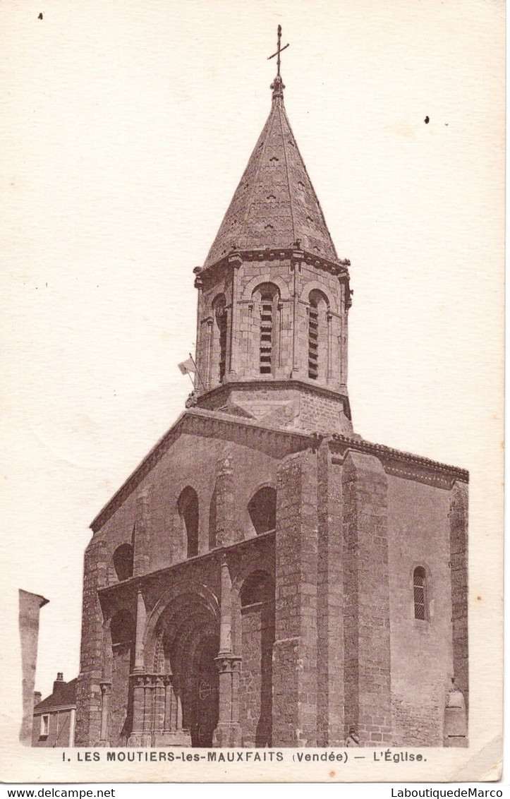 85 - Les Moutiers-les-Mauxfaits - L'Eglise - Dos Divisé - Moutiers Les Mauxfaits