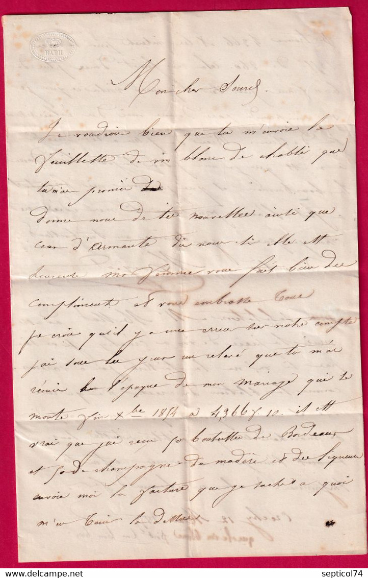 N°14 BLEU LAITEUX PC 3492 VARENNES SUR ALLIER BOITE RURALE E CRECHY POUR TONNERRE YONNE LETTRE COVER FRANCE - 1849-1876: Periodo Classico