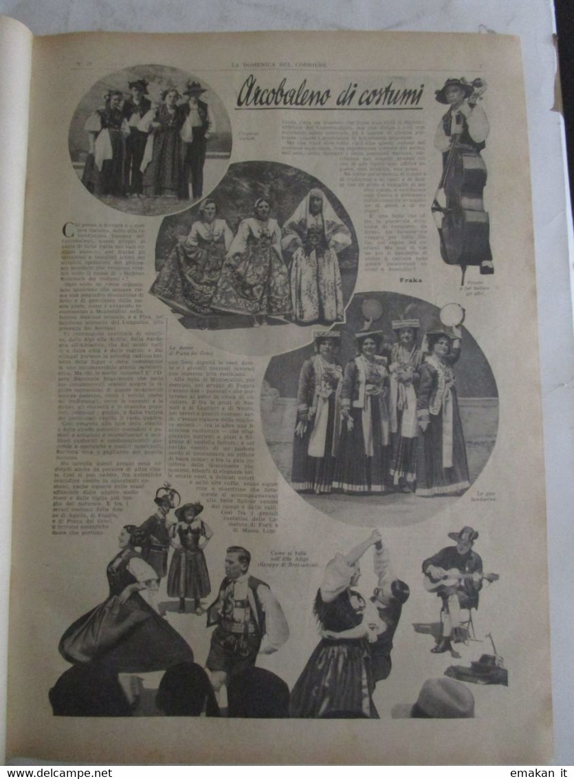 # DOMENICA DEL CORRIERE N 27 / 1934 LAGUNA VENEZIA / COSTUMI TRADIZIONALI /ROMA CAMPO DI FIORI - Primeras Ediciones