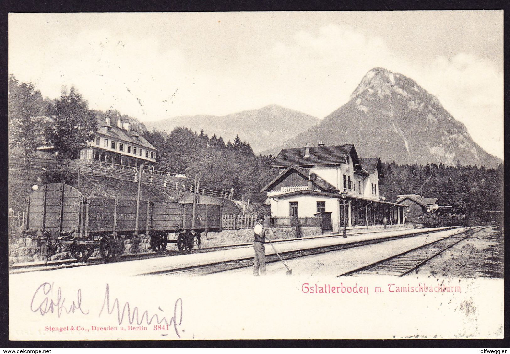 1905 Stempel AMSTETTEN Auf AK: Bahnhof Gstatterboden. - Amstetten