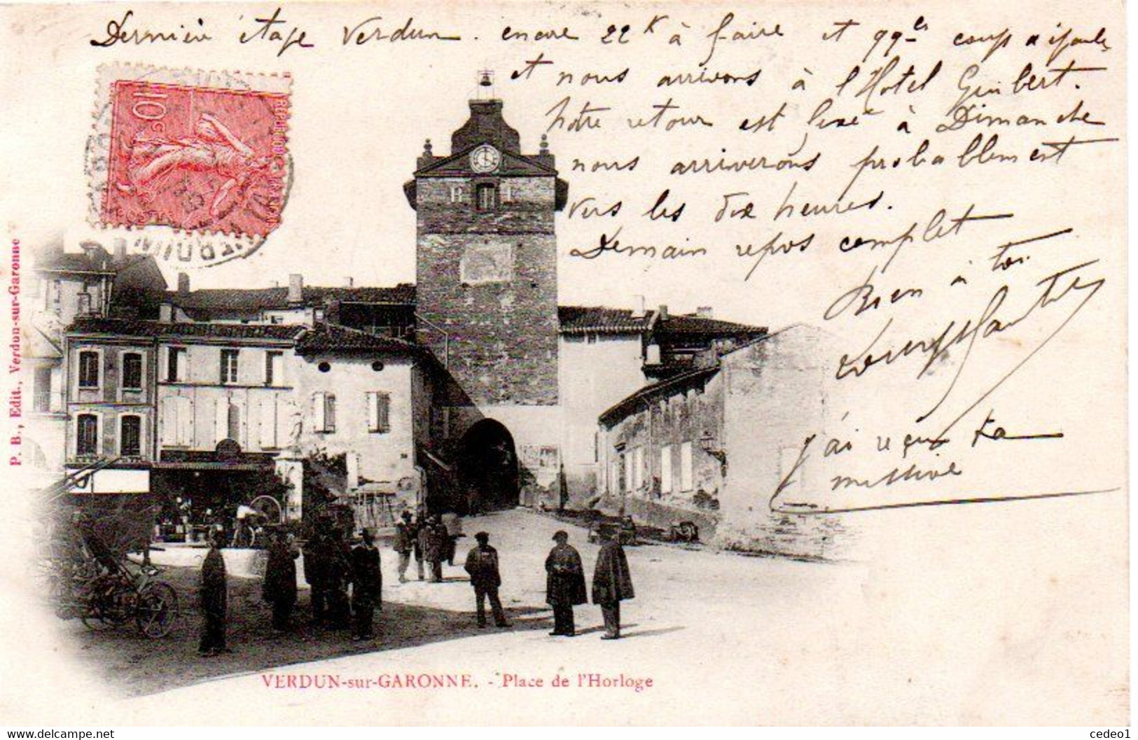 VERDUN SUR GARONNE  PLACE DE L'HORLOGE - Verdun Sur Garonne