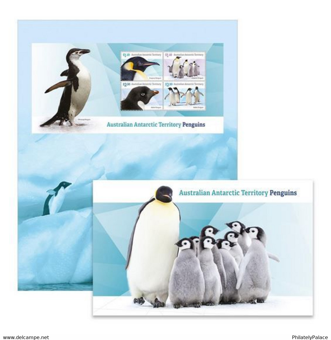Australia 2022 AAT Penguins Bird Fauna Presentation Pack 4v Stamps + MS MNH (**) - Ungebraucht