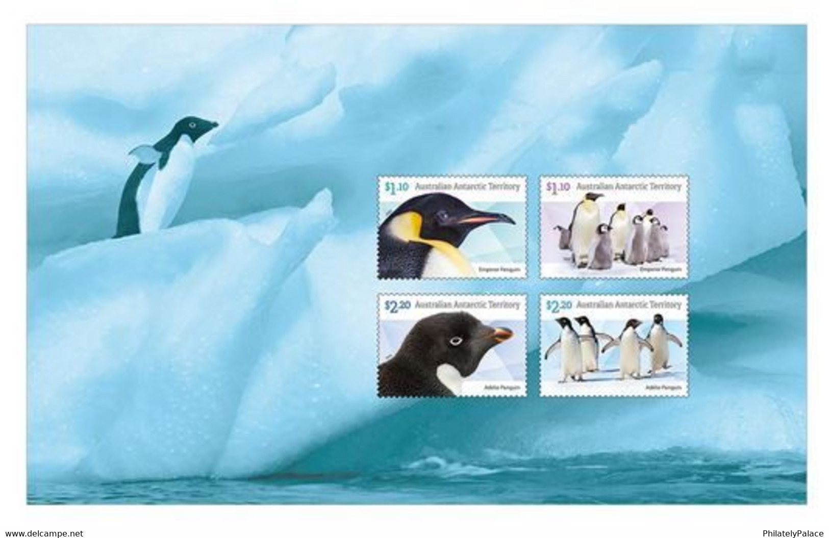 Australia 2022 AAT Penguins Bird Fauna Presentation Pack 4v Stamps + MS MNH (**) - Ungebraucht