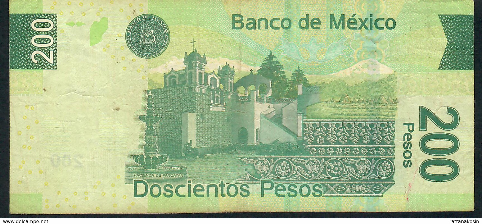 MEXICO P125p  200 PESOS  13.5.2015   Serie BF   Signature 11 #C907....        F-aVF NO P.h. - Mexique