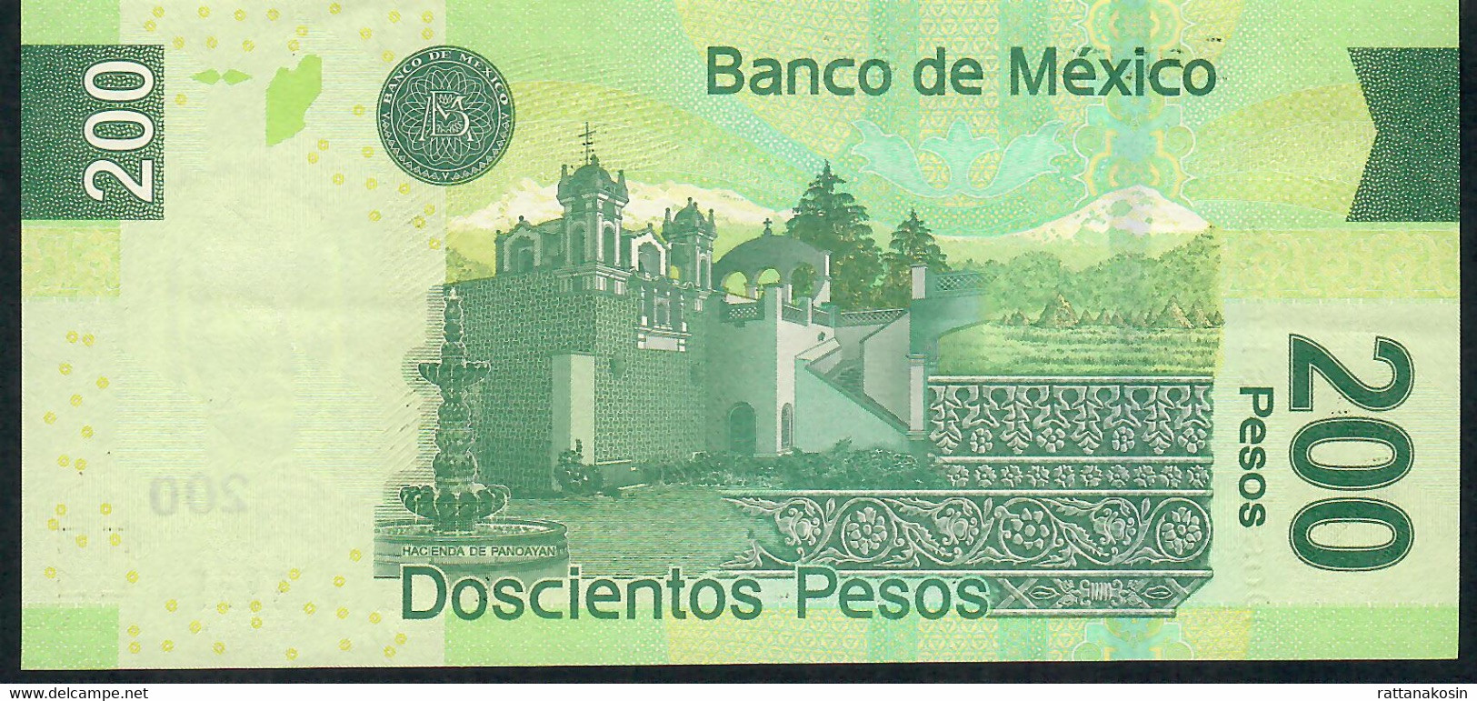 MEXICO P125n  200 PESOS  4.4.2014   Serie AW   Signature 11 #E191....  XF-AUNC. - Mexique