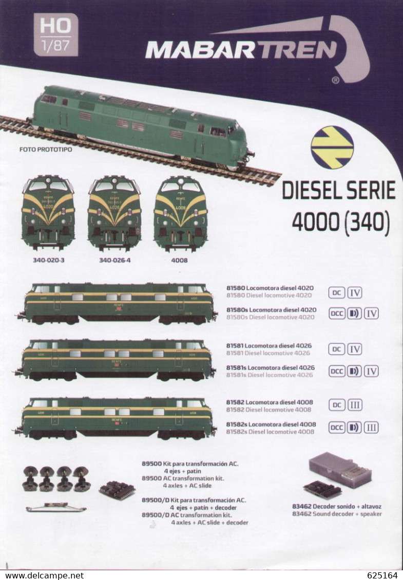 Catalogue MABAR TREN 2018 HO 1/87 Novedades Diesel Serie 4000 Etc. - En Espagnol - Sin Clasificación