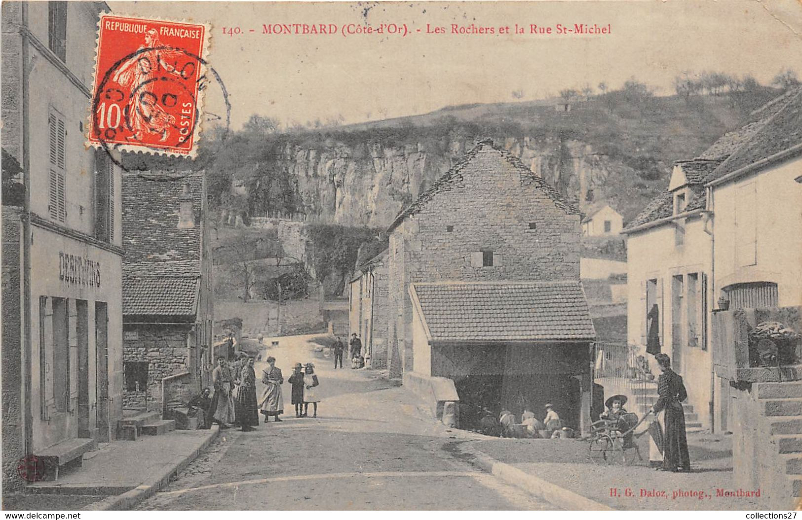 21-MONTBARD- LES ROCHER ET LE RUE ST-MICHEL - Montbard