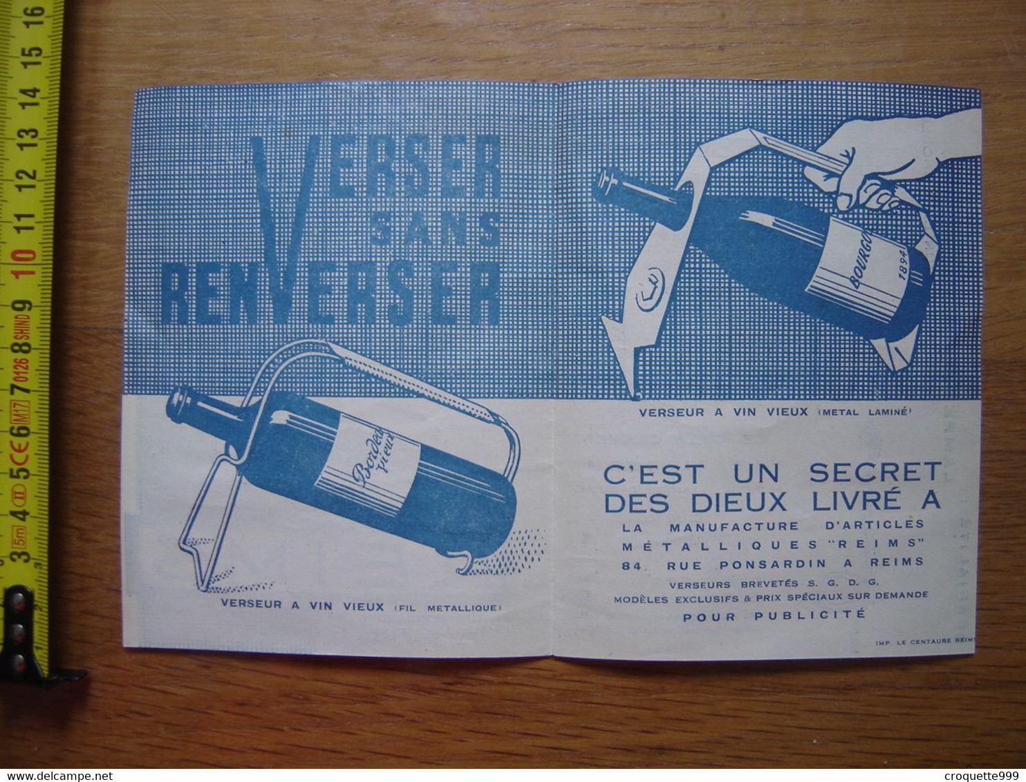 Ancienne Publicite RED Reims 1927 VIN Lampes Pieges Pour Le Vignoble Wine - Alcools