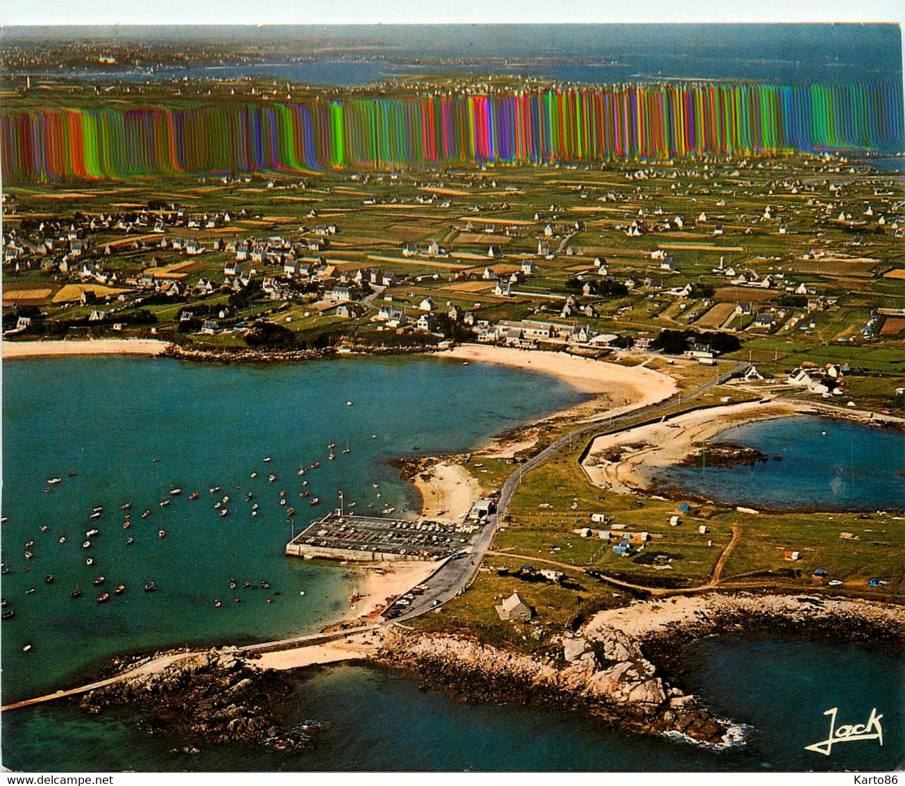 Plouguerneau * Vue Aérienne Sur Le Port Et La Plage St Michel - Plouguerneau