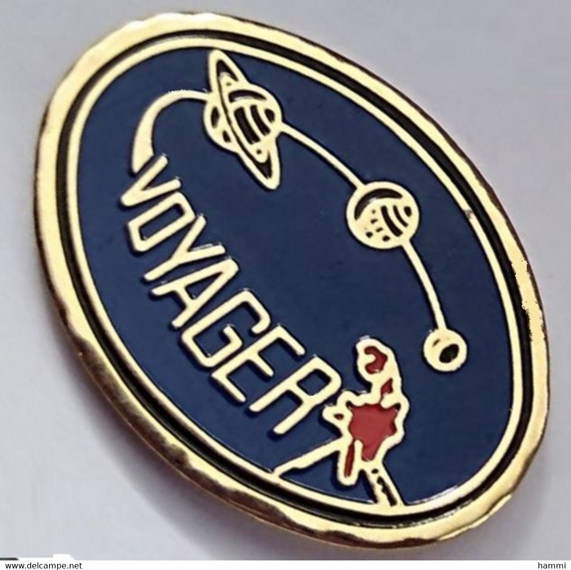 F02 Pin's Space Espace Fusée Voyager USA Nasa Planète Saturne Achat Immédiat - Space