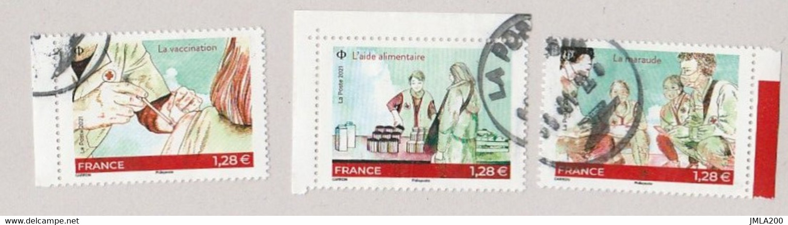 FRANCE 2021 Timbres Issu Du Bloc 5528 Croix-Rouge Française   OBLITERE - Used Stamps