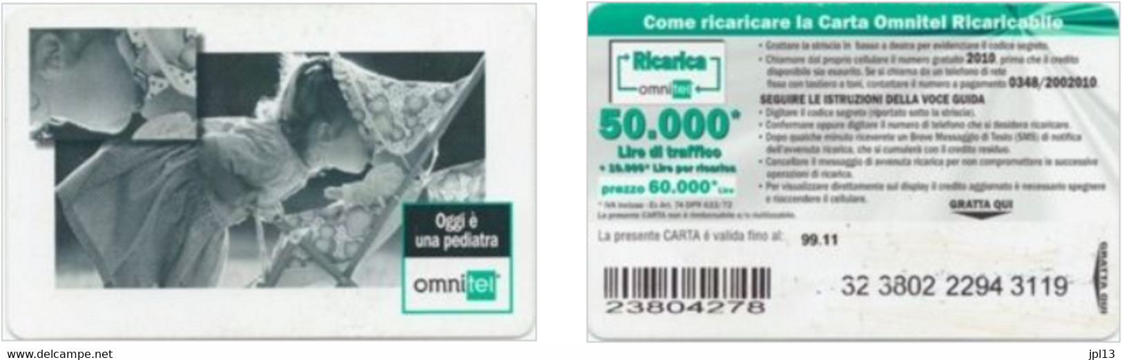 Recharge GSM - Italie - Omnitel - Oggi è Una Pediatra - Andere & Zonder Classificatie