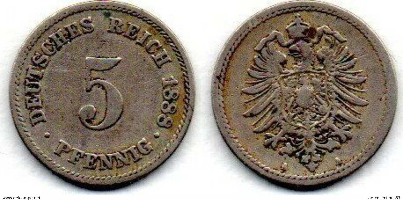 Allemagne - 5 Pfennig 1888 A TB - 5 Pfennig