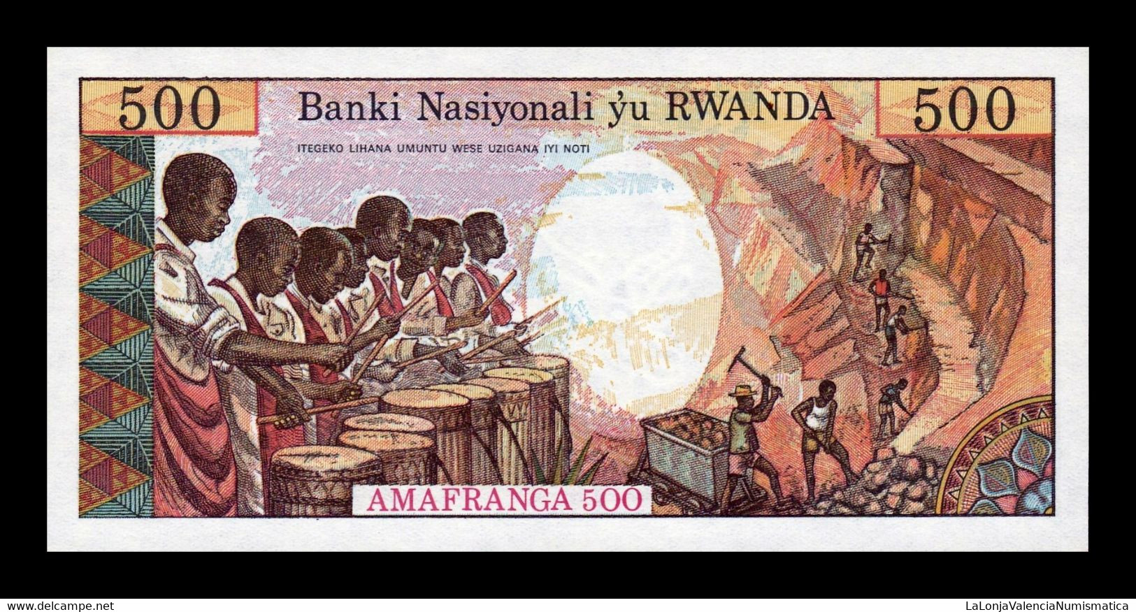 Ruanda Rwanda 500 Francs 1978 Pick 13a SC UNC - Rwanda