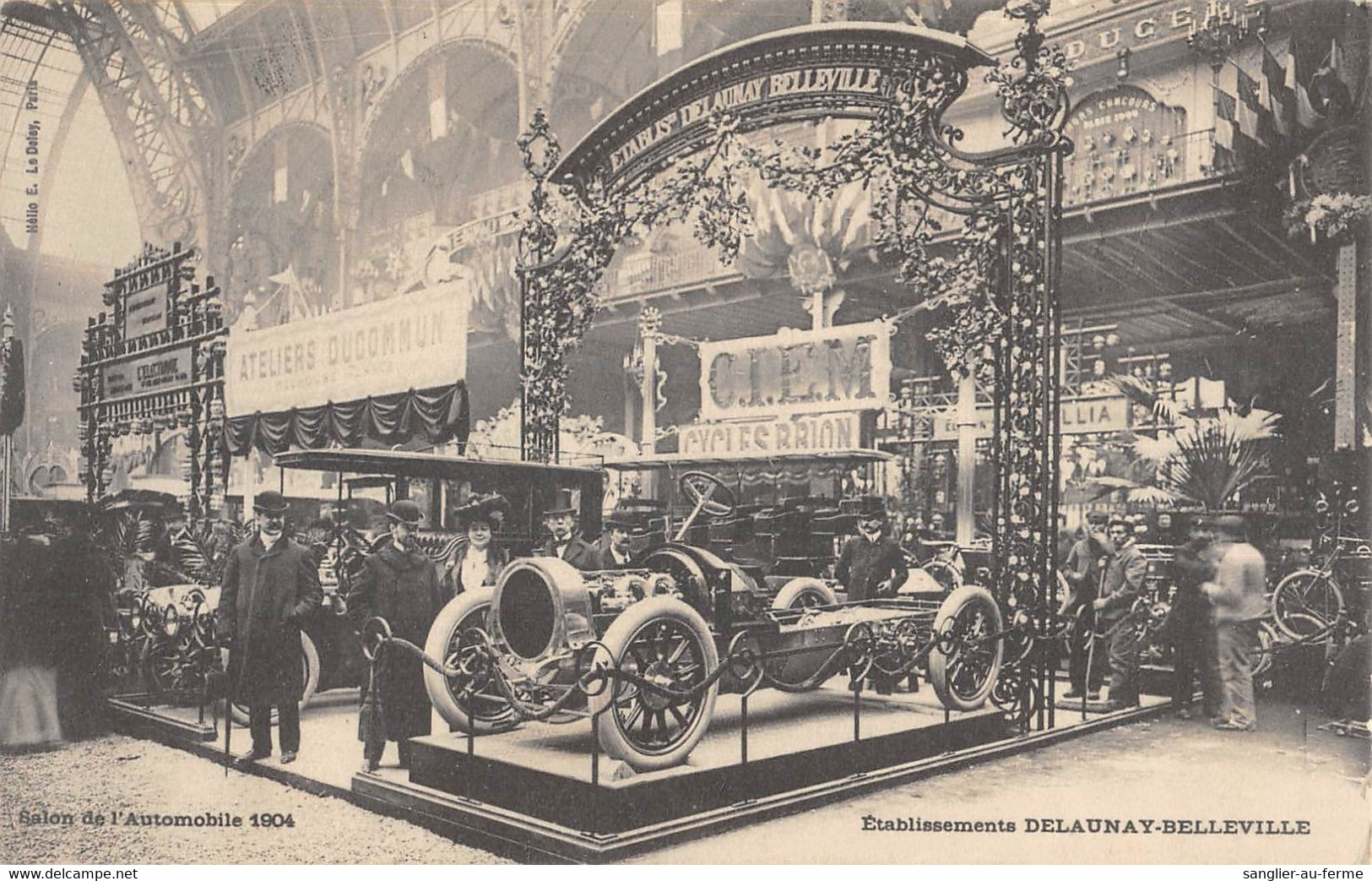 CPA VOITURE ANCIENNE SALON DE L'AUTOMOBILE 1904 ETABLISSEMENTS DELAUNAY BELLEVILLE - Other & Unclassified