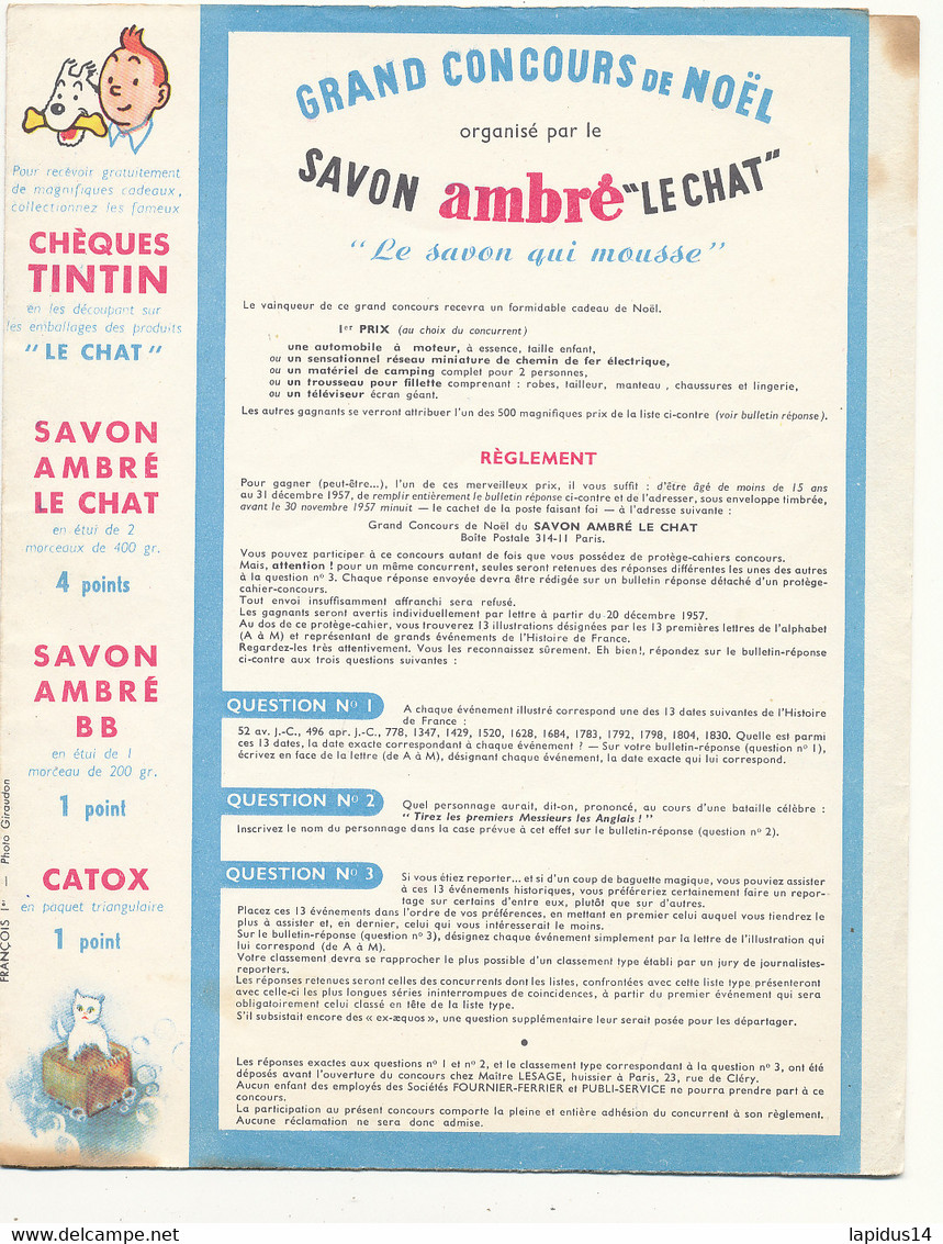 PR 247 /  PROTEGE CAHIER  -    AMBRE  LE SAVON QUI MOUSSE  (24,00 Cm X 18,00 Cm) - Protège-cahiers