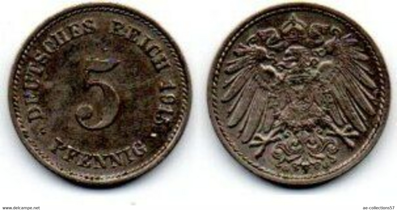 Allemagne - 5 Pfennig 1915 G SUP - 5 Pfennig