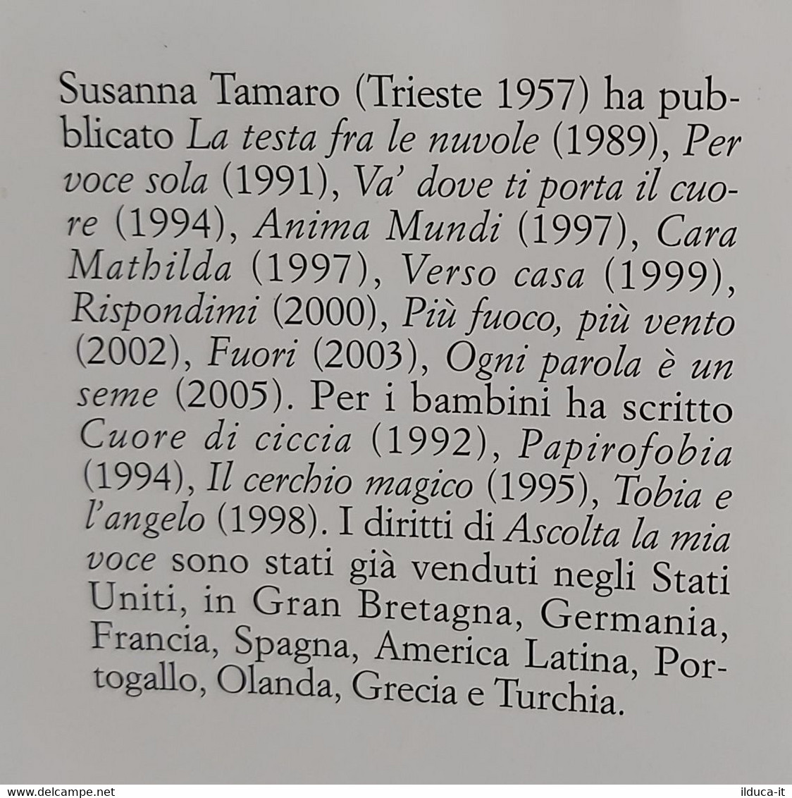 I106367 Susanna Tamaro - Ascolta La Mia Voce - RCS 2006 - Nuevos, Cuentos