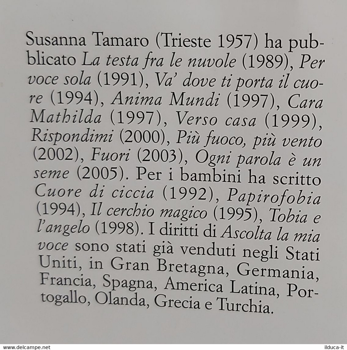 I106367 Susanna Tamaro - Ascolta La Mia Voce - RCS 2006 - Tales & Short Stories