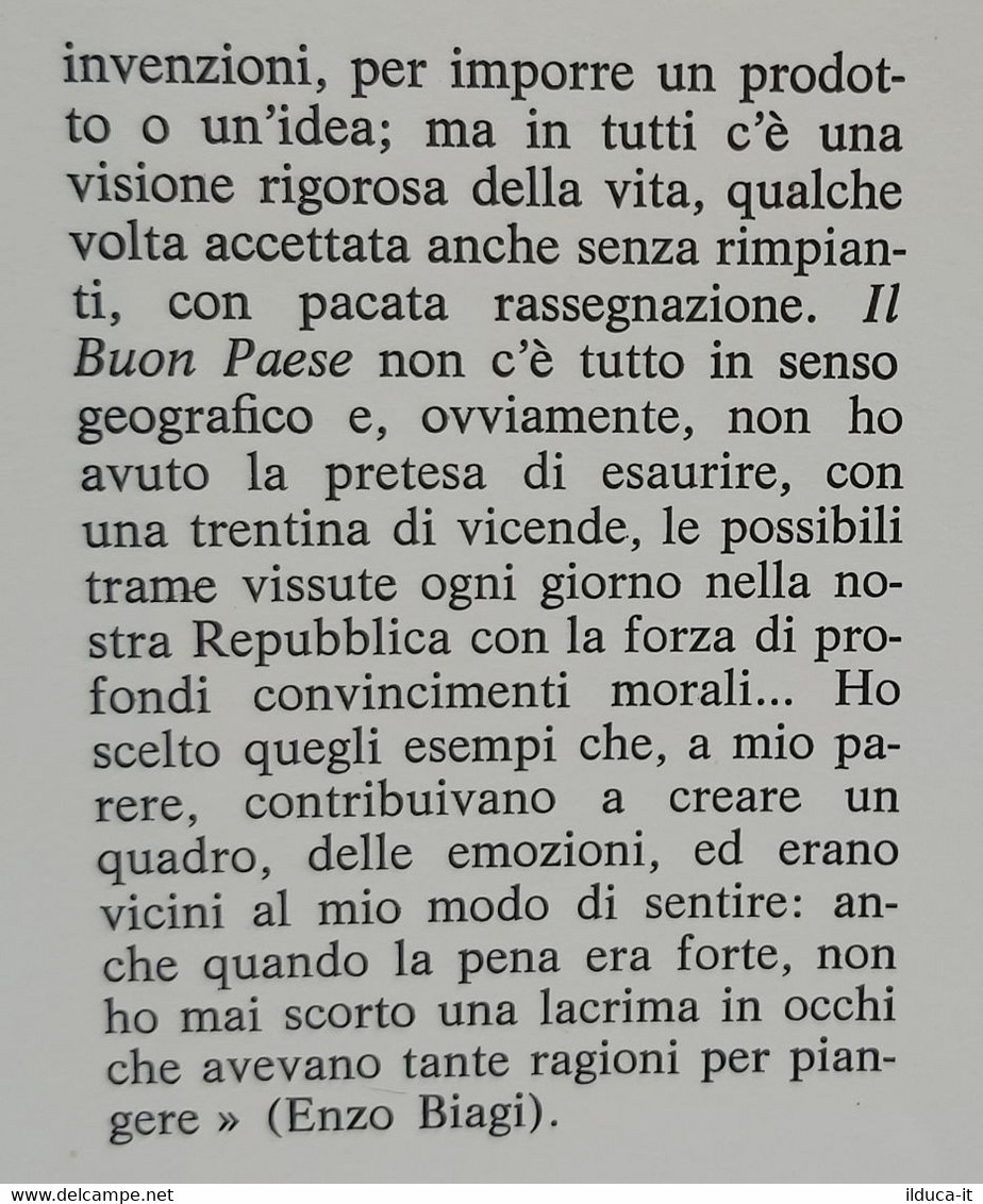 I106374 Enzo Biagi - Il Buon Paese - Longanesi 1981 - Society, Politics & Economy