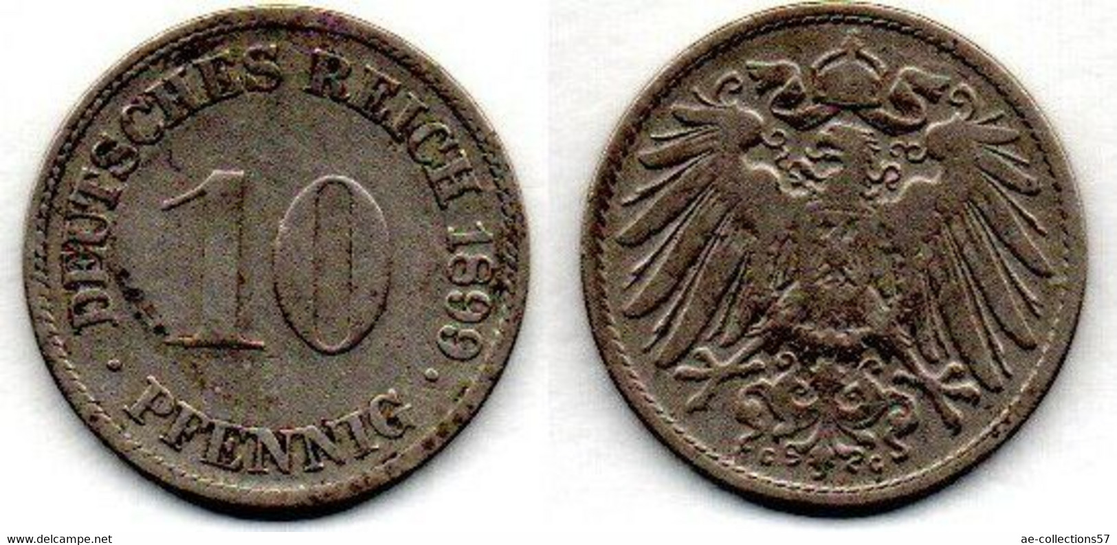 Allemagne - 10 Pfennig 1899 G TB - 10 Pfennig